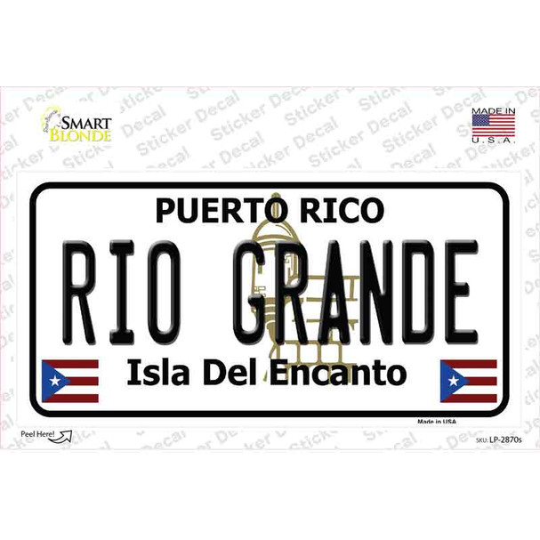 Rio Grande Puerto Rico Novelty Sticker Decal
