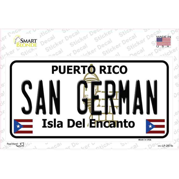San German Puerto Rico Novelty Sticker Decal