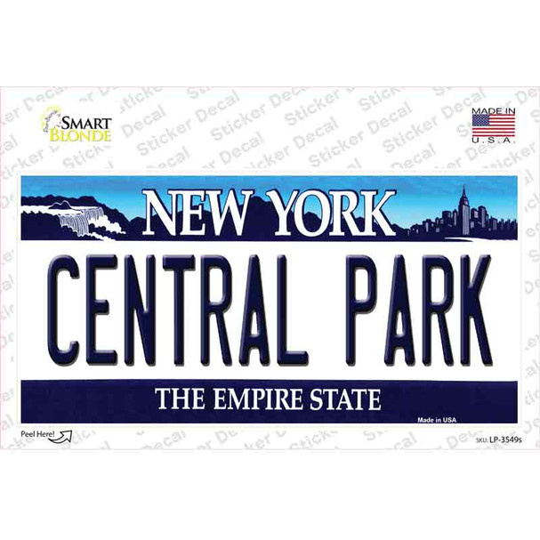 Central Park New York Background Novelty Sticker Decal