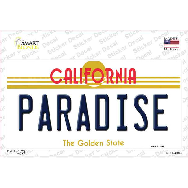Paradise California Novelty Sticker Decal