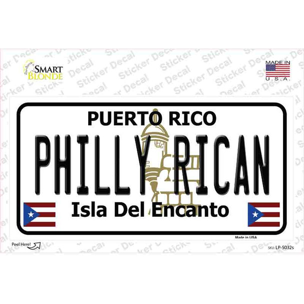 Philly Rican Puerto Rico Novelty Sticker Decal