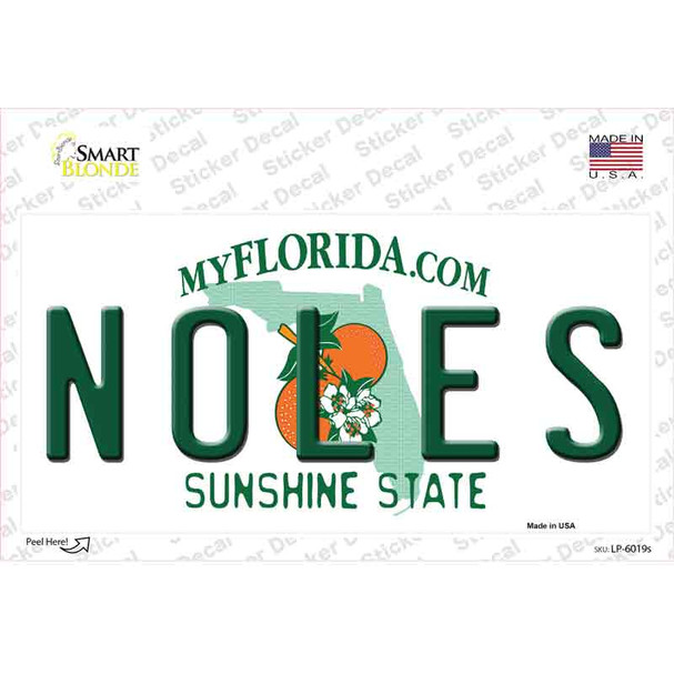 Noles Florida Novelty Sticker Decal