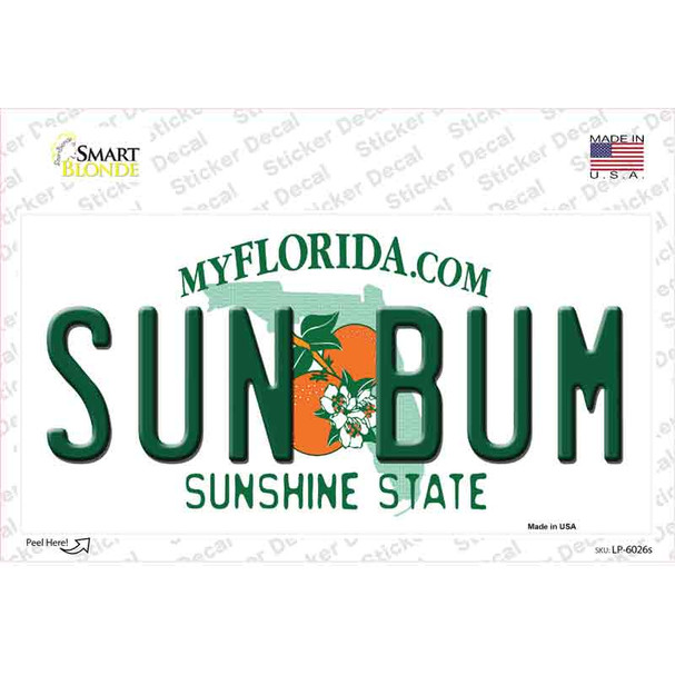 Sun Bum Florida Novelty Sticker Decal