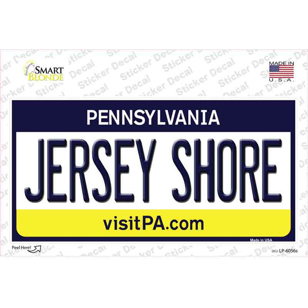 Jersey Shore Pennsylvania State Novelty Sticker Decal