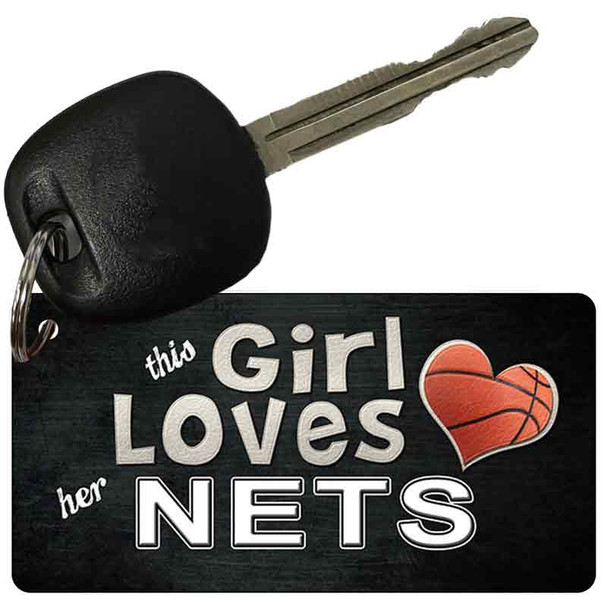 This Girl Loves Her Nets Novelty Metal Key Chain KC-8434