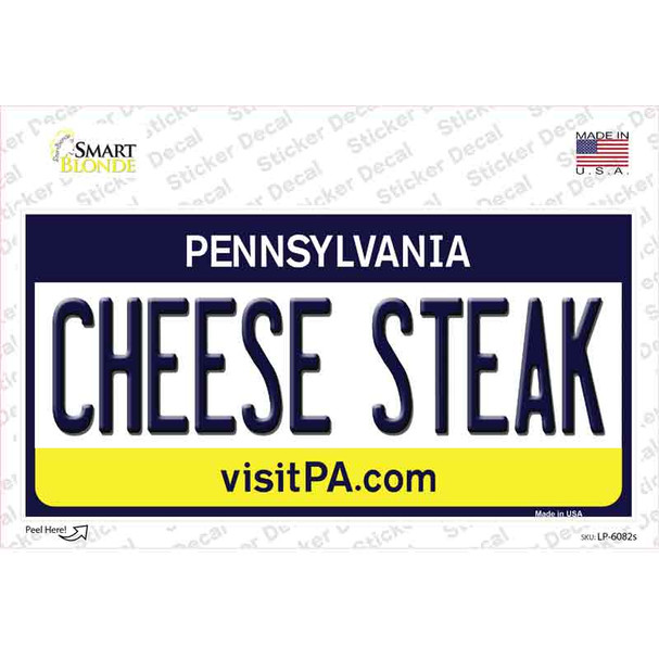 Cheese Steak Pennsylvania State Novelty Sticker Decal