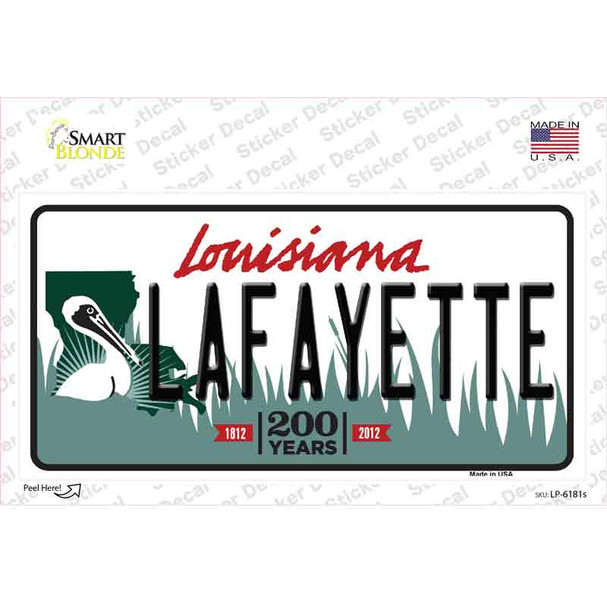 Lafayette Louisiana Novelty Sticker Decal