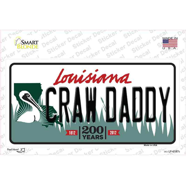 Craw Daddy Louisiana Novelty Sticker Decal