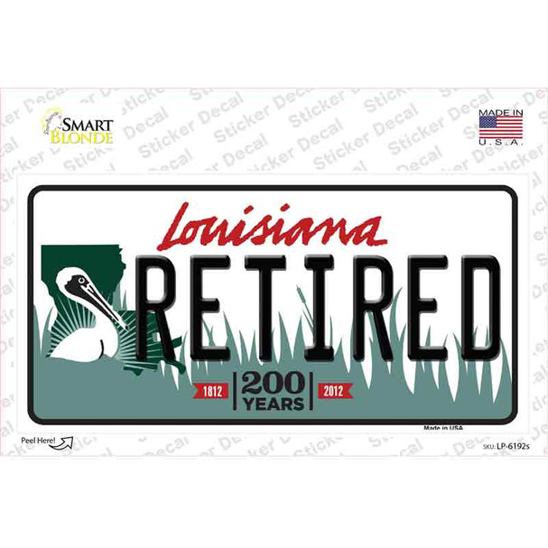 Retired Louisiana Novelty Sticker Decal