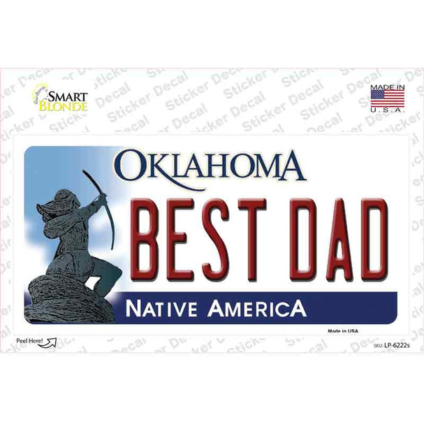 Best Dad Oklahoma Novelty Sticker Decal