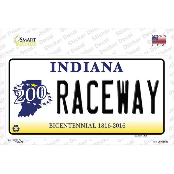 Raceway Indiana Novelty Sticker Decal