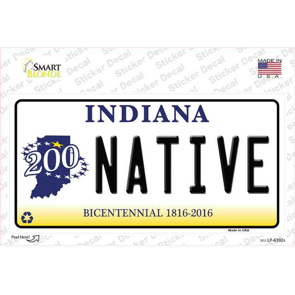 Native Indiana Novelty Sticker Decal