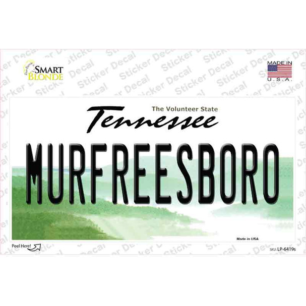 Murfreesboro Tennessee Novelty Sticker Decal