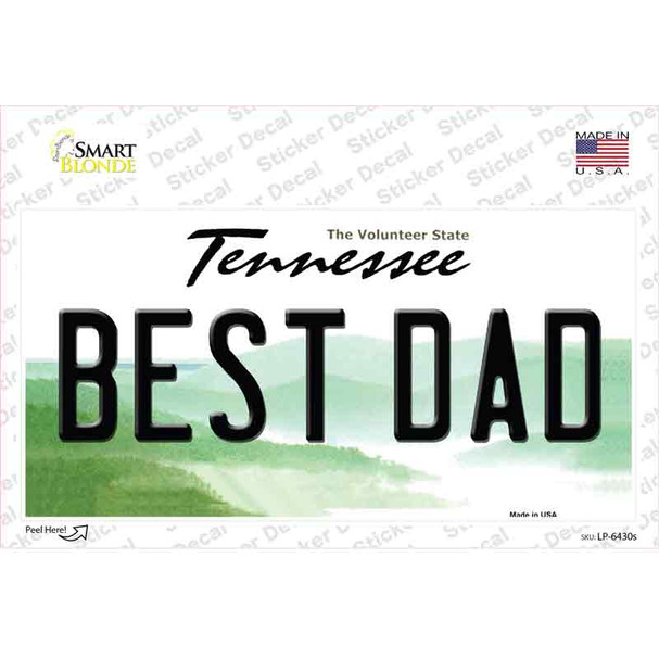 Best Dad Tennessee Novelty Sticker Decal