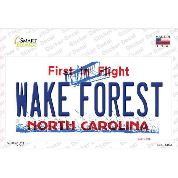Wake Forest North Carolina Novelty Sticker Decal