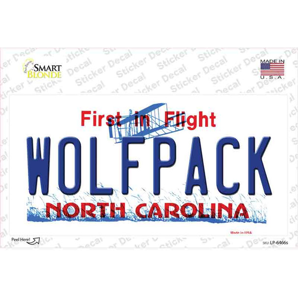 Wolfpack North Carolina Novelty Sticker Decal