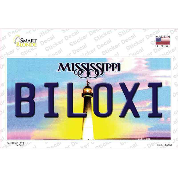 Biloxi Mississippi Novelty Sticker Decal