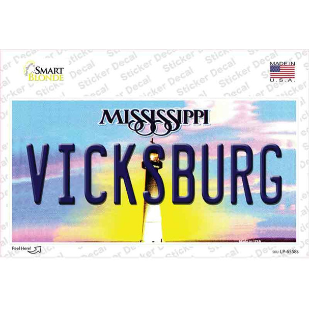 Vicksburg Mississippi Novelty Sticker Decal