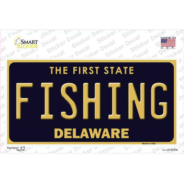 Fishing Delaware Novelty Sticker Decal