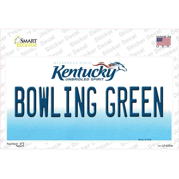 Bowling Green Kentucky Novelty Sticker Decal