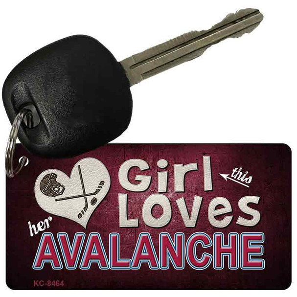 This Girl Loves Her Avalanche Novelty Metal Key Chain KC-8464