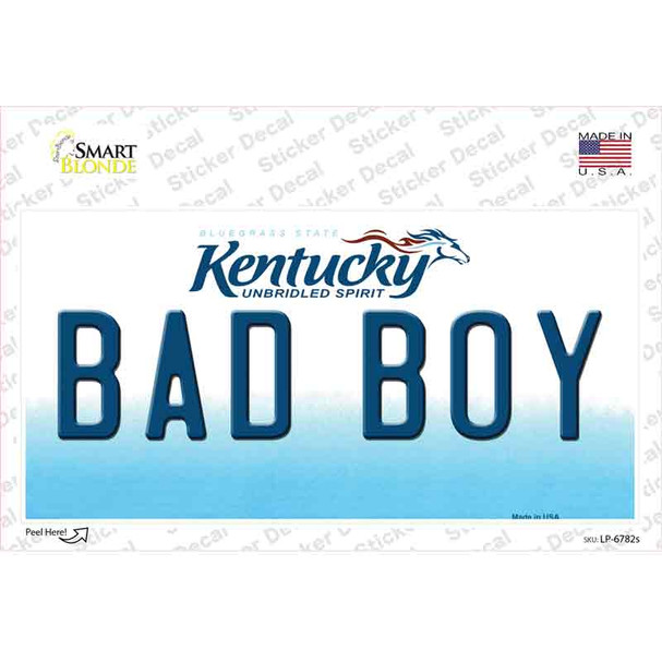 Bad Boy Kentucky Novelty Sticker Decal