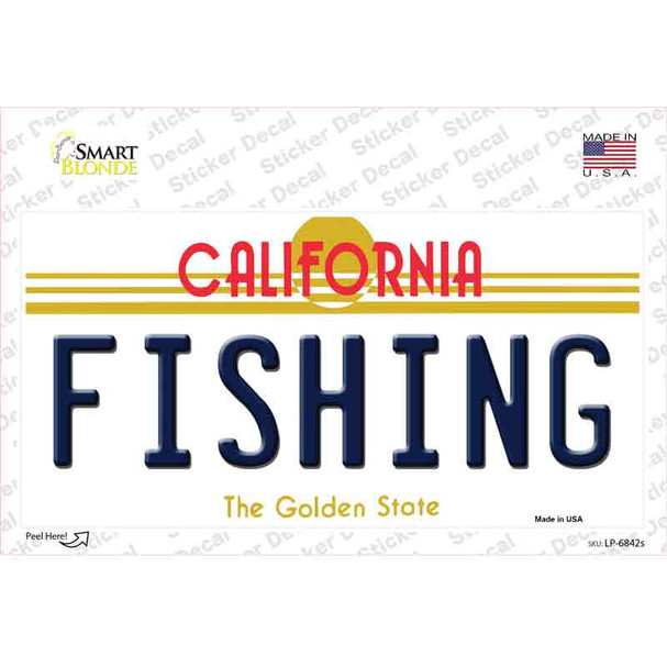 Fishing California Novelty Sticker Decal