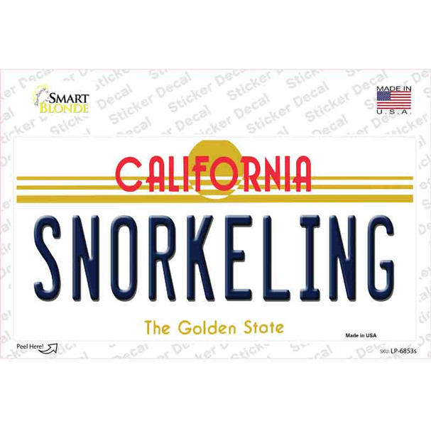 Snorkeling California Novelty Sticker Decal