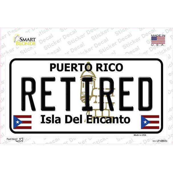 Retired Puerto Rico Novelty Sticker Decal