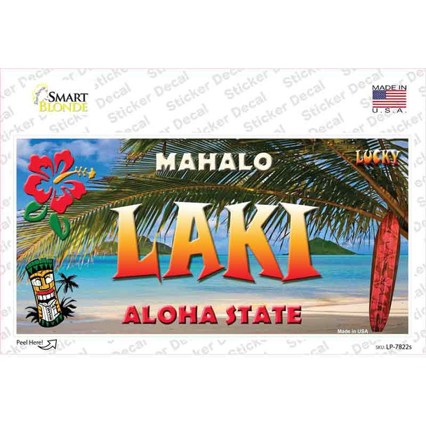 Laki Hawaii State Novelty Sticker Decal
