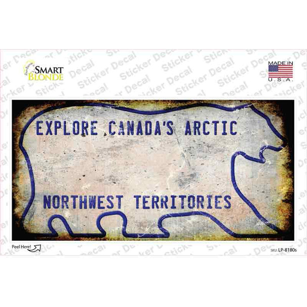 Northwest Territories Rusty Novelty Sticker Decal