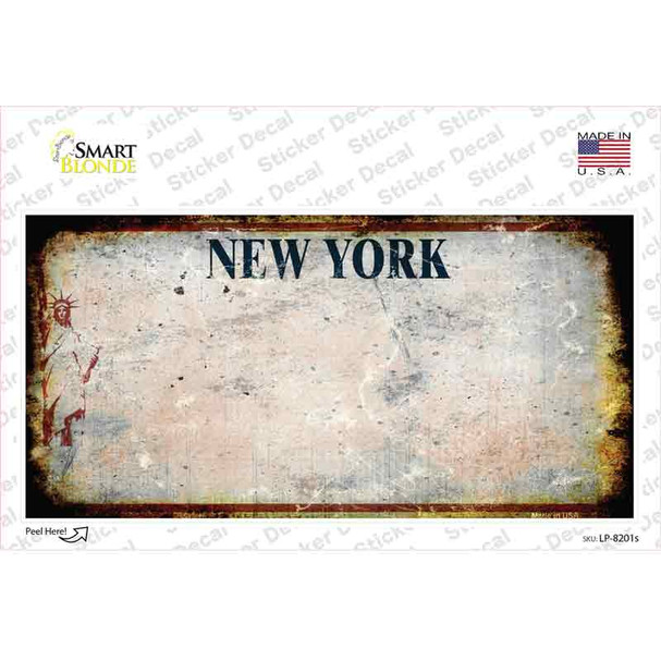 New York Rusty Novelty Sticker Decal