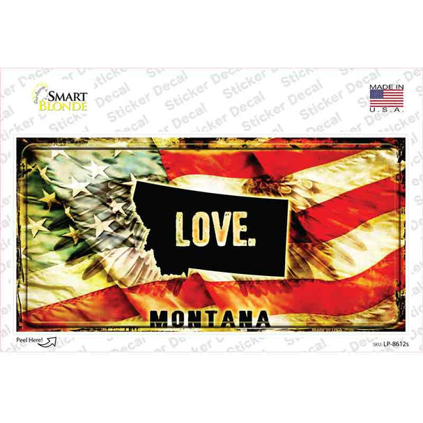 Montana Love Novelty Sticker Decal