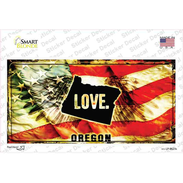 Oregon Love Novelty Sticker Decal