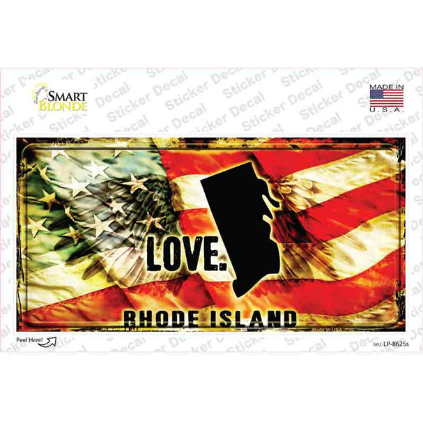 Rhode Island Love Novelty Sticker Decal