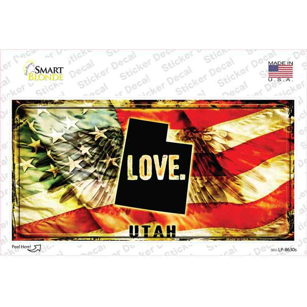 Utah Love Novelty Sticker Decal