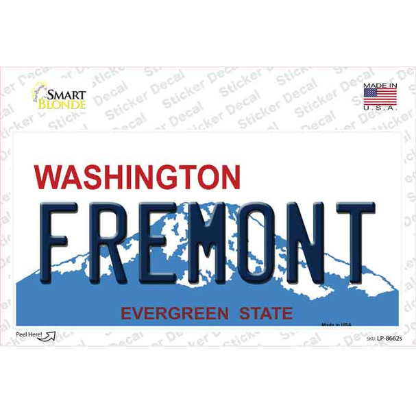 Fremont Washington Novelty Sticker Decal