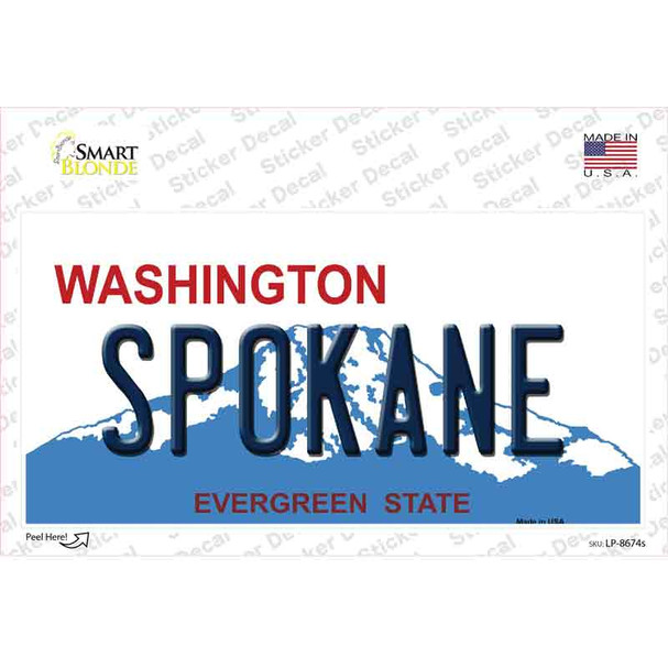 Spokane Washington Novelty Sticker Decal