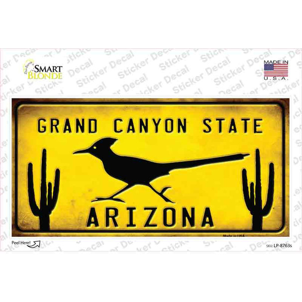 Arizona Grand Canyon State Yellow Novelty Sticker Decal