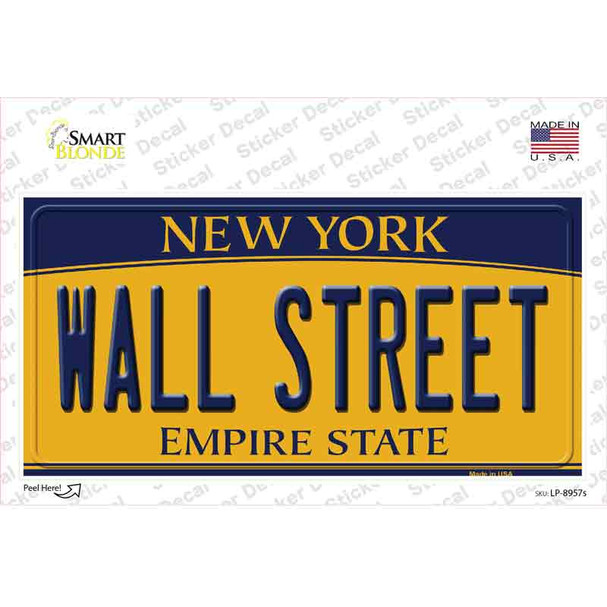 Wall Street New York Novelty Sticker Decal