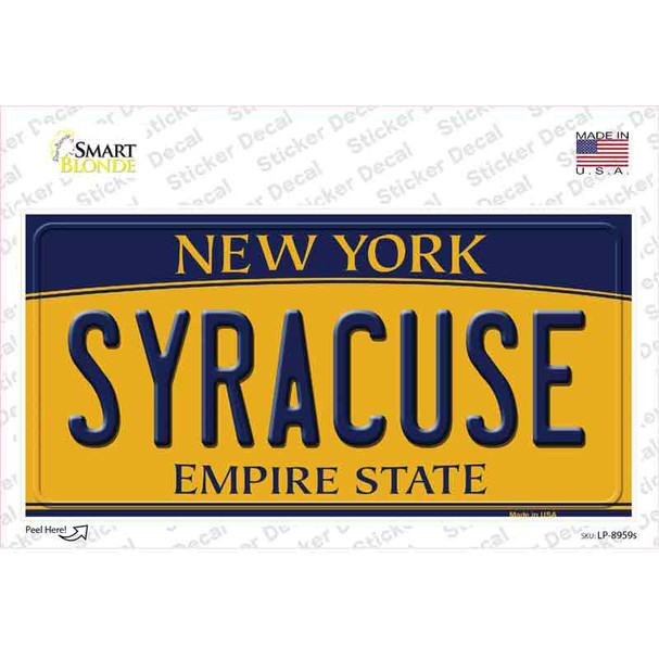 Syracuse New York Novelty Sticker Decal