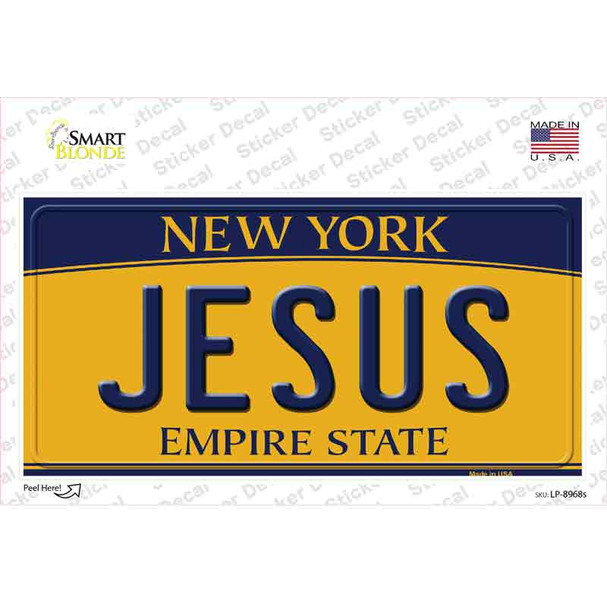 Jesus New York Novelty Sticker Decal