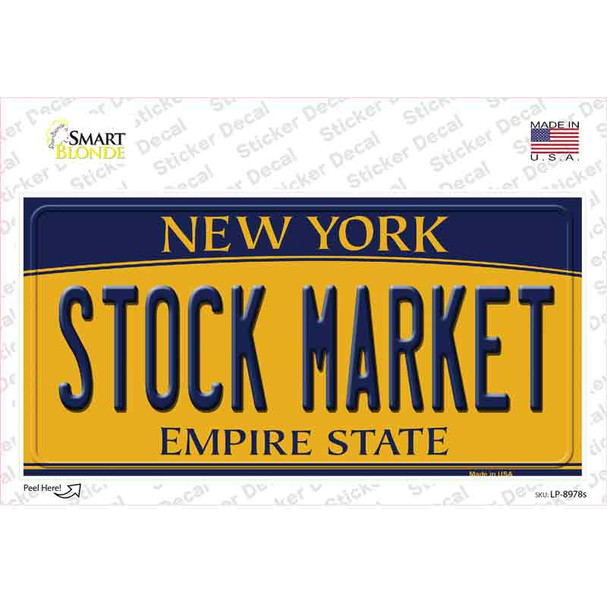 Stock Market New York Novelty Sticker Decal