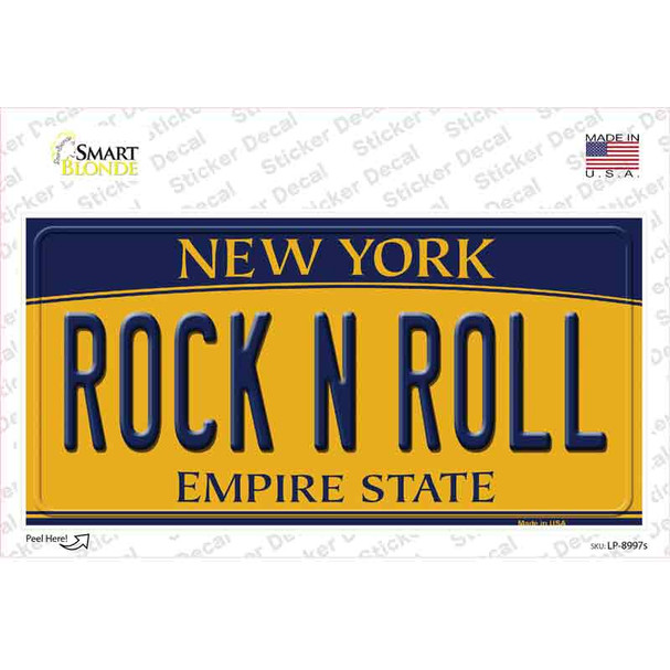 Rock N Roll New York Novelty Sticker Decal