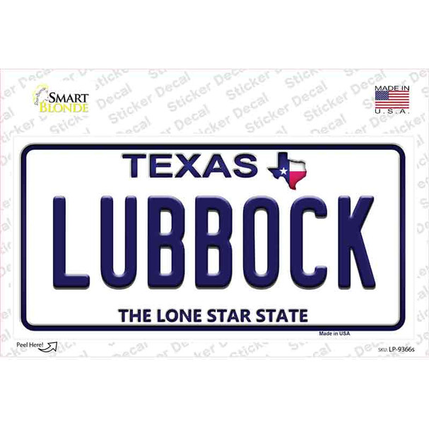 Lubbock Texas Novelty Sticker Decal