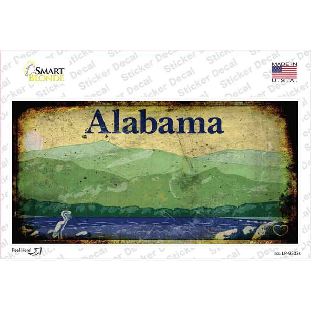 Alabama Rusty Novelty Sticker Decal