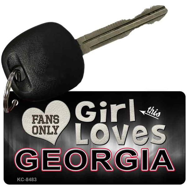 This Girl Loves Georgia Novelty Metal Key Chain KC-8483