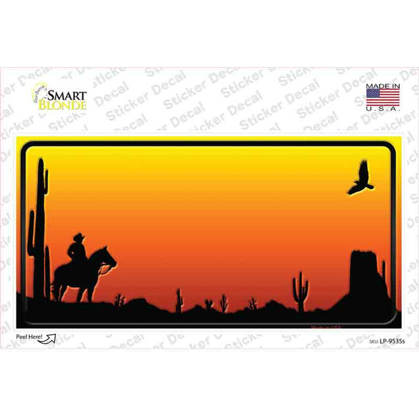 Cowboy Blank Scenic Novelty Sticker Decal