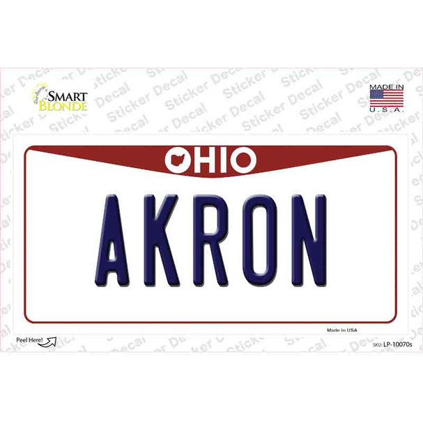 Akron Ohio Novelty Sticker Decal