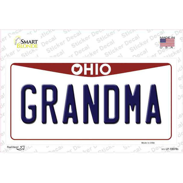 Grandma Ohio Novelty Sticker Decal